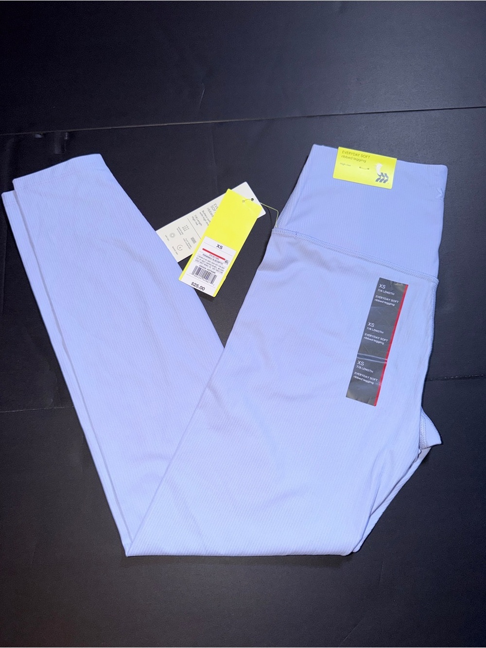 All in Motion Ribbed High-Waist Leggings in Light Lavender X Small